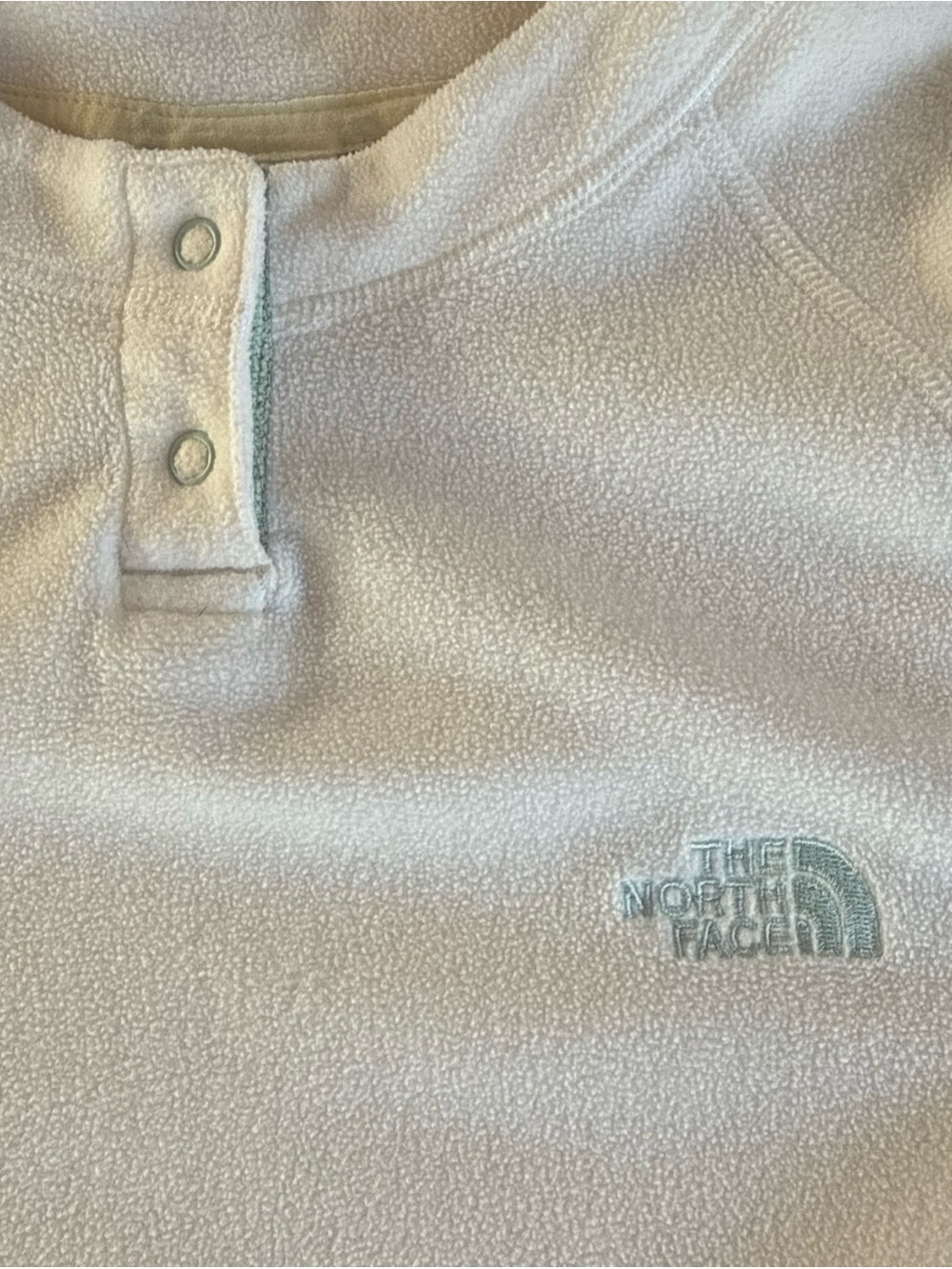 The North Face TKA Micro Lightweight White Layering Fleece Pullover Women’s SZ M - Picture 2 of 7